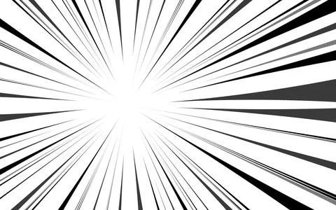 Speed lines in frame for manga comics book. Radial motion background. Monoc.. 스톡 일러스트