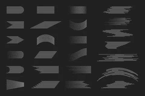 Speed lines isolated set. Comic speed motion lines collection. Motion effect for Stock Illustration