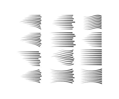 Speed lines isolated set. Stock Illustration