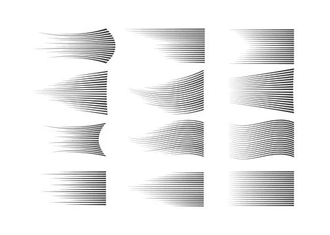 Speed lines isolated set. Stock Illustration