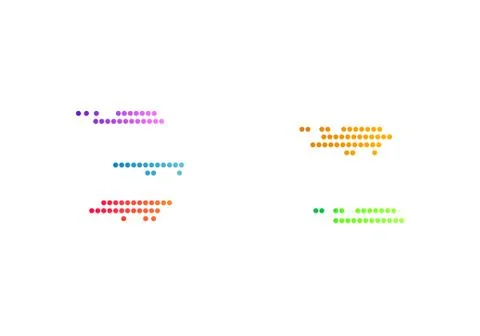 Speed lines isolated set. Motion effect for your design. Multicolored lines on Illustrazione stock