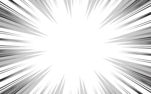 Speed ??lines as manga comic effect on white background. Cartoon anime acti.. Stock Illustration