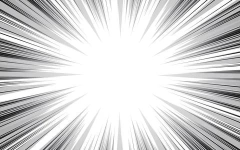 Speed ??lines as manga comic effect on white background. Cartoon anime acti.. Stock Illustration