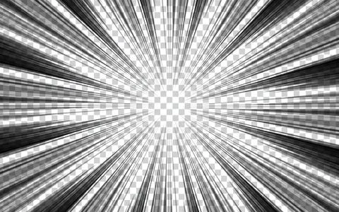 Speed lines as a manga comic effect on a white background. Cartoon anime ac.. Illustrazione stock