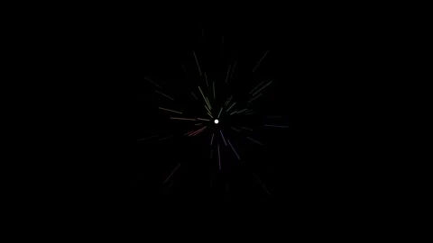 Speed Lines - Sparkling Light Trails Radiate from a Central Point in Dark Space Vídeo Stock 340364510