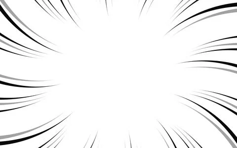 Speed lines on white background. Anime comic speed line movement effect. Stock Illustration