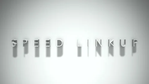 Speed linkup 3D title animation white text on a white background Stock Footage 299757751