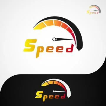 SPEED LOGO 4 Illustrazione stock