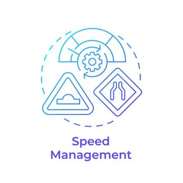 Speed management blue gradient concept icon Stock-Illustration