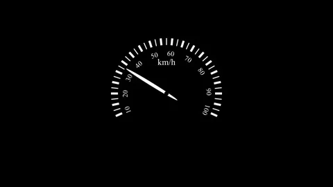 Speed meter animation, speed test Stock Footage 258737543