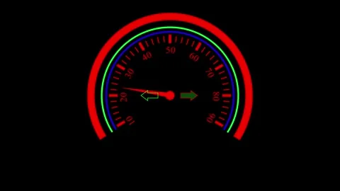 Speed meter animation, speed test Vídeo Stock 258737556