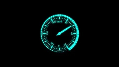 Speed meter animation, speed test Video stock 258737557