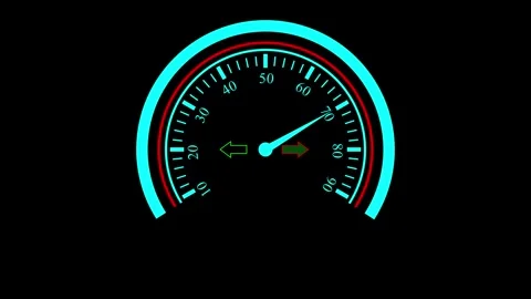 Speed meter animation, speed test Stock Footage 258737559