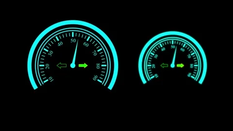 Speed meter animation, speed test Stock Footage 258737564