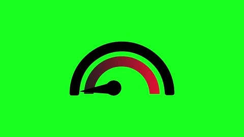 Speed Meter Icon Animation Green Screen 4K Motion Graphic Stock Footage 324549961