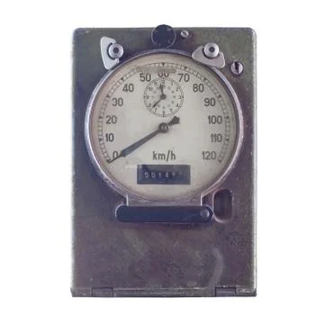 Speed meter or gauge of train, vintage style Stock Photos