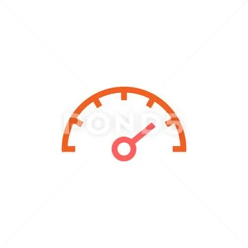 Speed meter vector icon logo design Stock Illustration