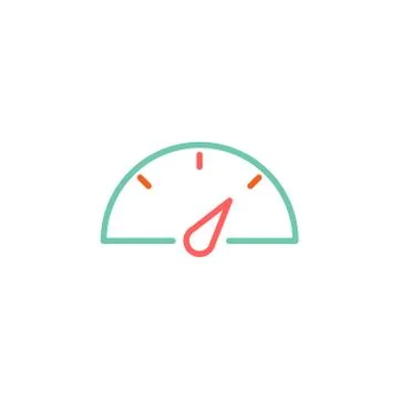 Speed meter vector icon logo design Illustrazione stock