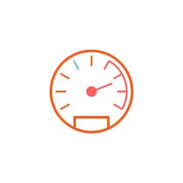 Speed meter vector icon logo design Stock Illustration
