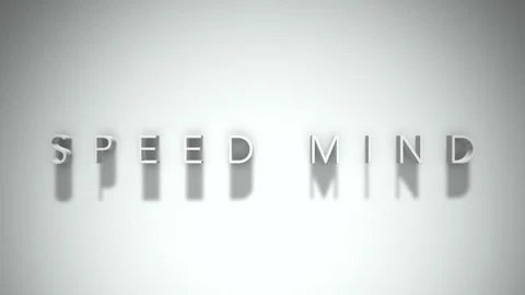 Speed mind 3D title animation with shadows on a white background Stock Footage 297512027