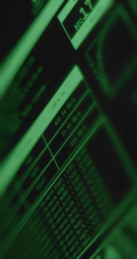 Speed of mining displayed on a digital interface Stock Footage 321755467