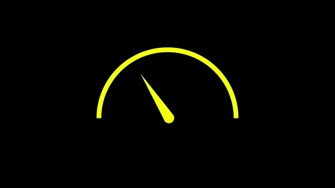 Speed miter icon animated on a black background. Stock Footage 303553393