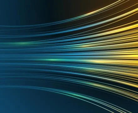 Speed motion blue light curves abstract tech vector graphic background Illustrazione stock