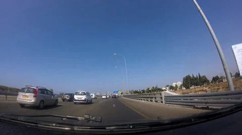 Speed-up motion on a machine on street Tel Aviv Video stock 42679130
