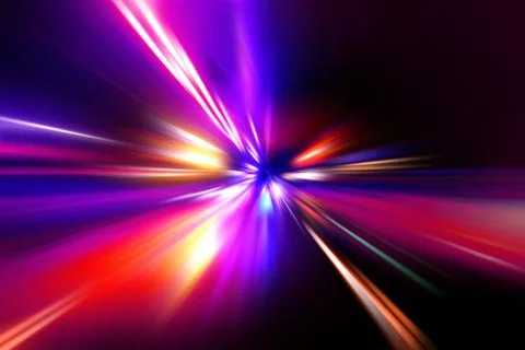Speed motion on night road Stock Illustration