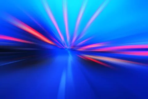 Speed motion on night road Stock Illustration