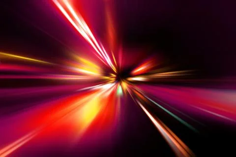 Speed motion on night road Stock Illustration