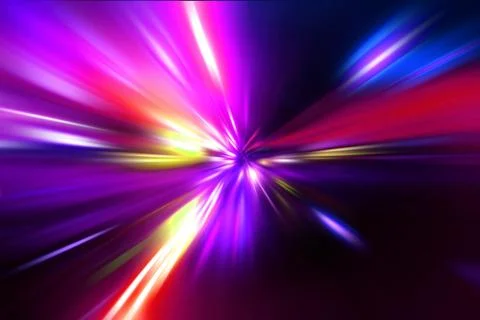 Speed motion on night road Stock Illustration