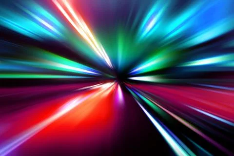 Speed motion on night road Stock Illustration