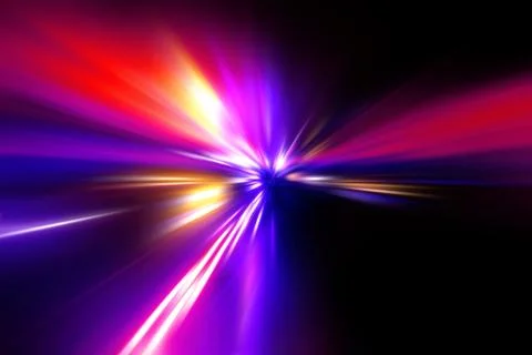 Speed motion on night road Stock Illustration