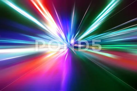 Speed motion on night road Stock Illustration