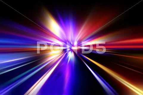 Speed motion on night road Stock Illustration