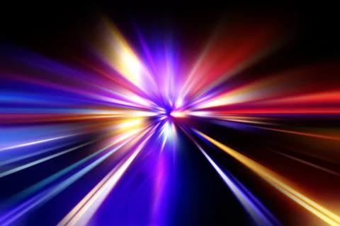 Speed motion on night road Stock Illustration