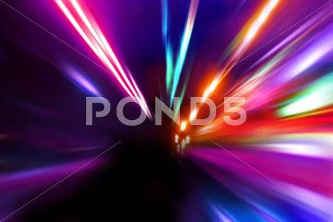 Speed motion on night street Stock Illustration