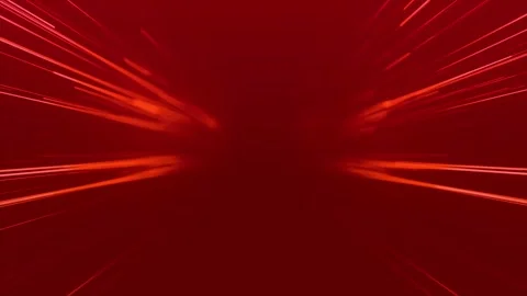 Speed motion red streaks of light lines on dark background dynamic video lin Stock Footage 310688937