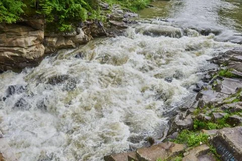 Speed mountainous river Stock Photos
