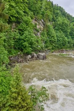 Speed mountainous river Stock Photos