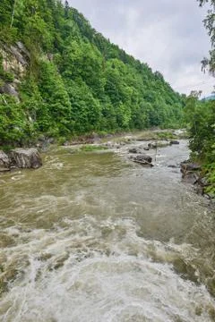 Speed mountainous river Stock Photos
