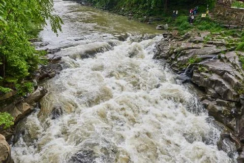 Speed mountainous river Stock Photos