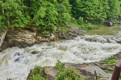Speed mountainous river Stock Photos