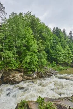 Speed mountainous river Stock Photos