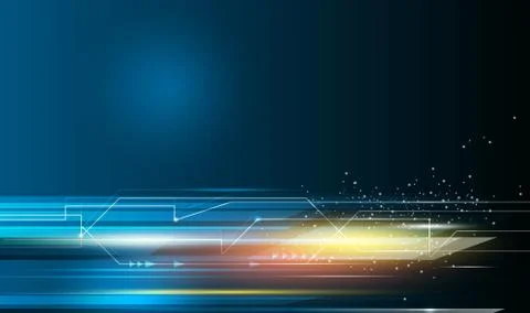 Speed movement pattern and motion blur over dark blue background Stock Illustration