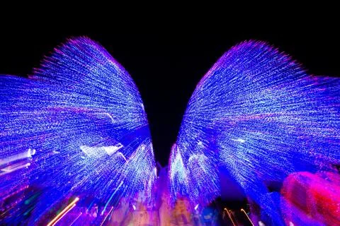 Speed of neon light Foto stock