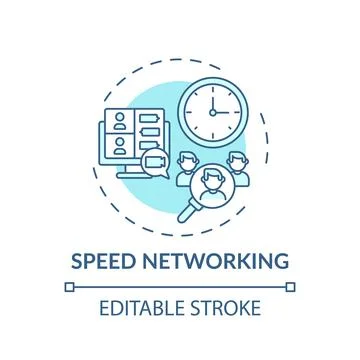 Speed networking concept icon Stock Illustration