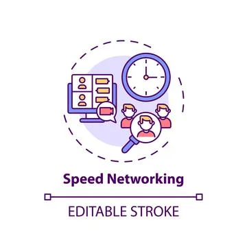 Speed networking concept icon Stock Illustration