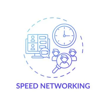 Speed networking concept icon Stock Illustration